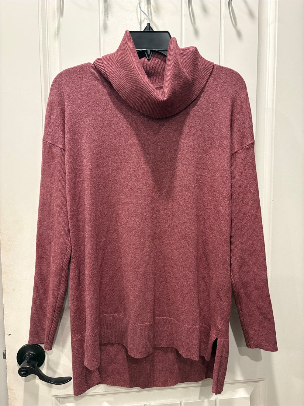 Women's Turtleneck Tunic Sweater - Dusty Rose New Directions size small